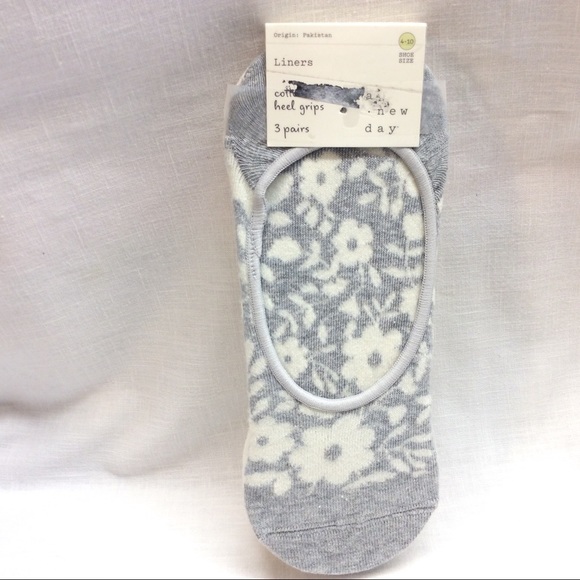 A NEW DAY WOMEN’S LINERS SOCKS HEEL GRIPS 3 PAIRS.
